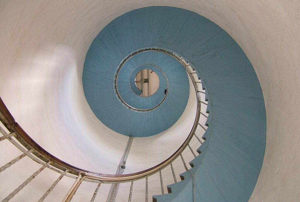 lighthouse, stairs, snail-62761.jpg